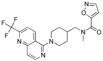 N-METHYL-N-((1-[2-(TRIFLUOROMETHYL)-1,6-NAPHTHYRIDIN-5-YL]PIPERIDIN-4-YL)METHYL)ISOXAZOLE-5-CARBOXAMIDE 结构式