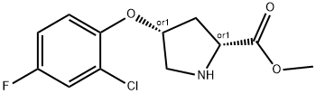 METHYL (2S,4S)-4-(2-CHLORO-4-FLUOROPHENOXY)-2-PYRROLIDINECARBOXYLATE 结构式