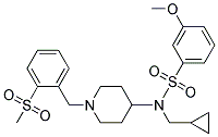 N-(CYCLOPROPYLMETHYL)-3-METHOXY-N-(1-[2-(METHYLSULFONYL)BENZYL]PIPERIDIN-4-YL)BENZENESULFONAMIDE 结构式