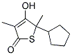 5-CYCLOPENTYL-4-HYDROXY-3,5-DIMETHYL-5H-THIOPHEN-2-ONE 结构式