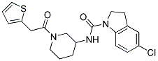 5-CHLORO-N-[1-(2-THIENYLACETYL)PIPERIDIN-3-YL]INDOLINE-1-CARBOXAMIDE 结构式