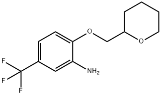 2-((四氢-2H-吡喃-2-基)甲氧基)-5-(三氟甲基)苯胺 结构式