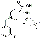 4-(TERT-BUTOXYCARBONYLAMINO)-1-(3-FLUOROBENZYL)PIPERIDINE-4-CARBOXYLIC ACID 结构式