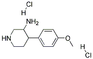 4-(4-METHOXYPHENYL)PIPERIDIN-3-AMINE DIHYDROCHLORIDE 结构式