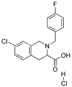 7-CHLORO-2-(4-FLUORO-BENZYL)-1,2,3,4-TETRAHYDRO-ISOQUINOLINE-3-CARBOXYLIC ACID HYDROCHLORIDE 结构式