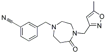 3-((4-[(5-METHYLISOXAZOL-3-YL)METHYL]-5-OXO-1,4-DIAZEPAN-1-YL)METHYL)BENZONITRILE 结构式