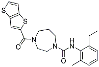 N-(2-ETHYL-6-METHYLPHENYL)-4-(THIENO[3,2-B]THIEN-2-YLCARBONYL)-1,4-DIAZEPANE-1-CARBOXAMIDE 结构式