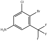4-溴-3-氯-5-三氟甲基苯胺 结构式