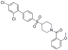 4-[(2',4'-DICHLOROBIPHENYL-4-YL)SULFONYL]-1-(2-METHOXYBENZOYL)PIPERIDINE 结构式