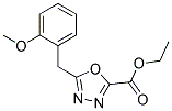 ETHYL 5-(2-METHOXYBENZYL)-1,3,4-OXADIAZOLE-2-CARBOXYLATE 结构式