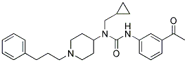 N'-(3-ACETYLPHENYL)-N-(CYCLOPROPYLMETHYL)-N-[1-(3-PHENYLPROPYL)PIPERIDIN-4-YL]UREA 结构式