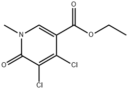 4,5-二氯-1-甲基-6-氧代-1,6-二氢吡啶-3-羧酸乙酯 结构式