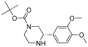 (S)-3-(3,4-DIMETHOXY-PHENYL)-PIPERAZINE-1-CARBOXYLIC ACID TERT-BUTYL ESTER 结构式