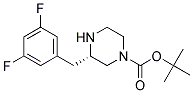 (S)-3-(3,5-DIFLUORO-BENZYL)-PIPERAZINE-1-CARBOXYLIC ACID TERT-BUTYL ESTER 结构式