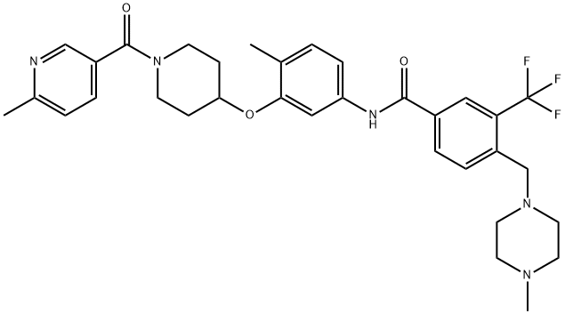 CHMFL-ABL/KIT-155 (CHMFL-ABL-KIT-155; COMPOUND 34) 结构式