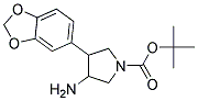 3-AMINO-4-(3,4-METHYLENEDIOXY-PHENYL)-1-BOC-PYRROLIDINE 结构式