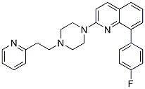 8-(4-FLUOROPHENYL)-2-[4-(2-PYRIDIN-2-YLETHYL)PIPERAZIN-1-YL]QUINOLINE 结构式