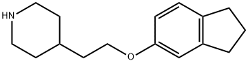 4-[2-(2,3-DIHYDRO-1H-INDEN-5-YLOXY)ETHYL]-PIPERIDINE 结构式