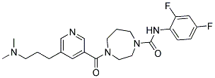 N-(2,4-DIFLUOROPHENYL)-4-((5-[3-(DIMETHYLAMINO)PROPYL]PYRIDIN-3-YL)CARBONYL)-1,4-DIAZEPANE-1-CARBOXAMIDE 结构式
