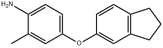 4-(2,3-DIHYDRO-1H-INDEN-5-YLOXY)-2-METHYLPHENYLAMINE 结构式