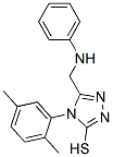 5-(ANILINOMETHYL)-4-(2,5-DIMETHYLPHENYL)-4H-1,2,4-TRIAZOLE-3-THIOL 结构式