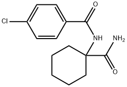 N-(1-CARBAMOYL-CYCLOHEXYL)-4-CHLORO-BENZAMIDE 结构式