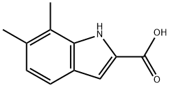 6,7-DIMETHYL-1H-INDOLE-2-CARBOXYLIC ACID 结构式