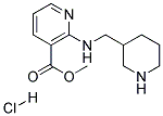 2-[(PIPERIDIN-3-YLMETHYL)-AMINO]-NICOTINIC ACID METHYL ESTER HYDROCHLORIDE 结构式