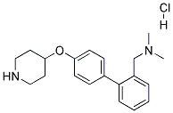 N,N-DIMETHYL-1-[4'-(PIPERIDIN-4-YLOXY)BIPHENYL-2-YL]METHANAMINE HYDROCHLORIDE 结构式