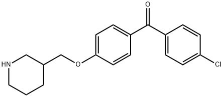 (4-CHLOROPHENYL)[4-(3-PIPERIDINYLMETHOXY)PHENYL]-METHANONE 结构式