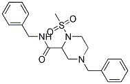 N,4-DIBENZYL-1-(METHYLSULFONYL)PIPERAZINE-2-CARBOXAMIDE 结构式