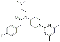 N-[2-(DIMETHYLAMINO)ETHYL]-N-[1-(4,6-DIMETHYLPYRIMIDIN-2-YL)PIPERIDIN-4-YL]-2-(4-FLUOROPHENYL)ACETAMIDE 结构式