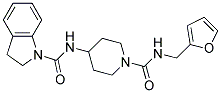 N-(1-([(2-FURYLMETHYL)AMINO]CARBONYL)PIPERIDIN-4-YL)INDOLINE-1-CARBOXAMIDE 结构式