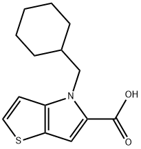 4-CYCLOHEXYLMETHYL-4H-THIENO[3,2-B]PYRROLE-5-CARBOXYLIC ACID 结构式