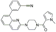 3-(2-(4-[(1-METHYL-1H-PYRROL-2-YL)CARBONYL]PIPERAZIN-1-YL)QUINOLIN-8-YL)BENZONITRILE 结构式