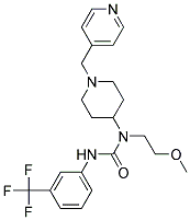 N-(2-METHOXYETHYL)-N-[1-(PYRIDIN-4-YLMETHYL)PIPERIDIN-4-YL]-N'-[3-(TRIFLUOROMETHYL)PHENYL]UREA 结构式