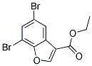 5,7-DIBROMO-3-ETHOXYCARBONYLBENZOFURAN 结构式