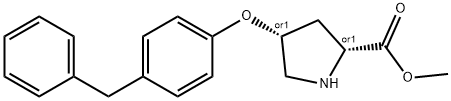 METHYL (2S,4S)-4-(4-BENZYLPHENOXY)-2-PYRROLIDINECARBOXYLATE 结构式