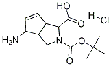 4-AMINO-HEXAHYDRO-CYCLOPENTA[C]PYRROLE-1,2-DICARBOXYLIC ACID 2-TERT-BUTYL ESTER HYDROCHLORIDE 结构式