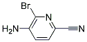 5-AMINO-6-BROMO-2-PYRIDINECARBONITRILE 结构式