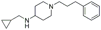 N-(CYCLOPROPYLMETHYL)-1-(3-PHENYLPROPYL)PIPERIDIN-4-AMINE 结构式