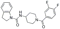 N-[1-(3,4-DIFLUOROBENZOYL)PIPERIDIN-4-YL]INDOLINE-1-CARBOXAMIDE 结构式