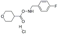 4-(4-FLUORO-BENZYLAMINO)-TETRAHYDRO-PYRAN-4-CARBOXYLIC ACID HYDROCHLORIDE 结构式