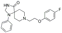 8-[2-(4-FLUOROPHENOXY)ETHYL]-1-PHENYL-1,3,8-TRIAZASPIRO[4.5]DECAN-4-ONE 结构式