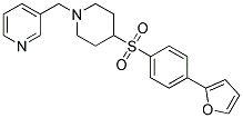 3-[(4-([4-(2-FURYL)PHENYL]SULFONYL)PIPERIDIN-1-YL)METHYL]PYRIDINE 结构式