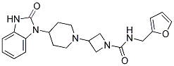 N-(2-FURYLMETHYL)-3-[4-(2-OXO-2,3-DIHYDRO-1H-BENZIMIDAZOL-1-YL)PIPERIDIN-1-YL]AZETIDINE-1-CARBOXAMIDE 结构式