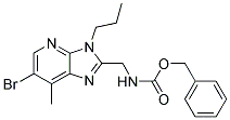 (6-BROMO-7-METHYL-3-PROPYL-3H-IMIDAZO[4,5-B]PYRIDIN-2-YLMETHYL)-CARBAMIC ACID BENZYL ESTER 结构式