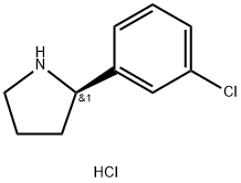 (R)-2-(3-氯苯基)吡咯烷盐酸盐 结构式