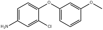 3-氯-4-(3-甲氧基苯氧基)苯胺 结构式