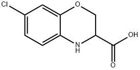 7-氯-3,4-二氢-2H-苯并[B][1,4]恶嗪-3-羧酸 结构式